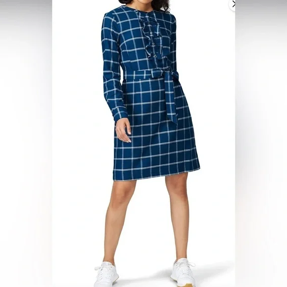 Draper James Navy bell sleeve dress - Picture 2 of 3